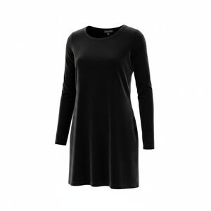Banana Republic Velvet Mini Dress Women XL Black Long Sleeve Holiday Party